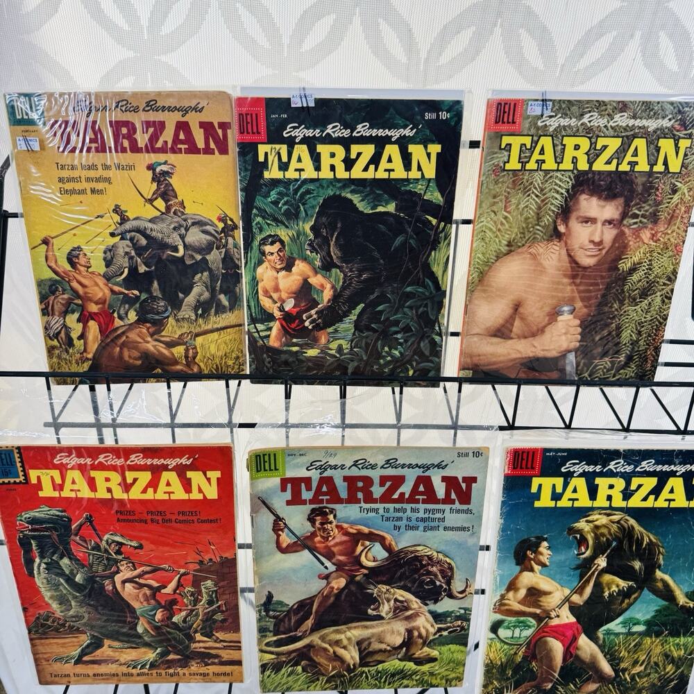 Tarzan‎ 82 112 115 116 123 124 Lot Dell Comics Edgar Rice Burroughs Photo Covers
